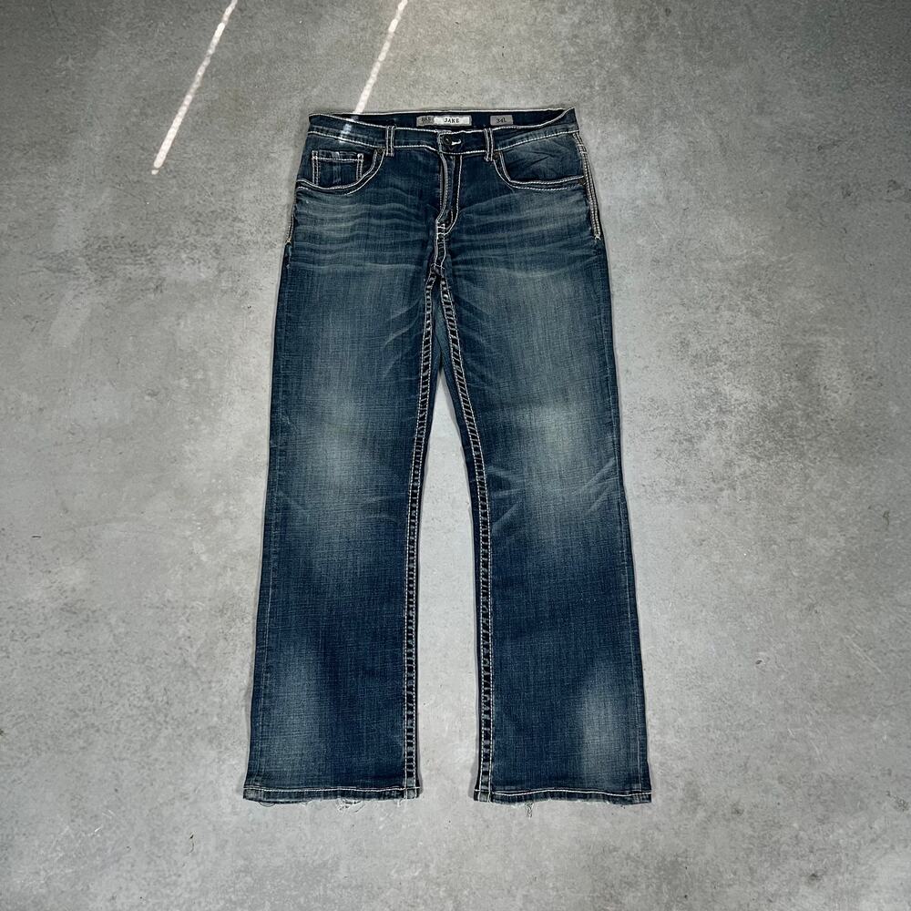 BKE Jake Straight Men's Size 34x33 Jeans Classic Fit Stretch Denim